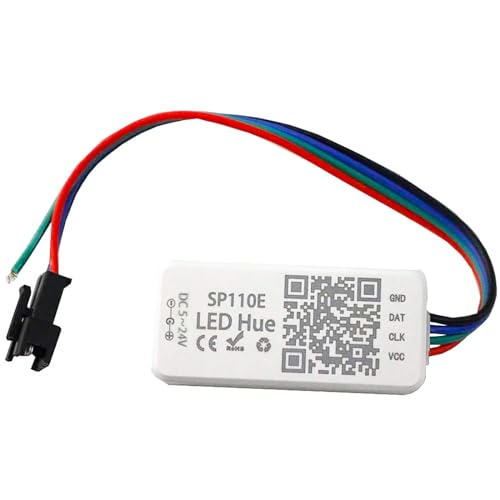 VIPMOON SP110E Bluetooth-Controller DC5 – 24 V Bluetooth-App iOS/Android Smart 1024 Pixel für WS2811 WS2812B,WS2813,SK9822,APA102 LED-Streifenlicht RGB/RGBW