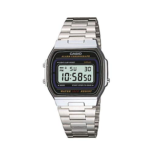 Casio Collection Unisex-Armbanduhr A164WA1VES, Silberfarben, Einheitsgröße, A164WA-1VES