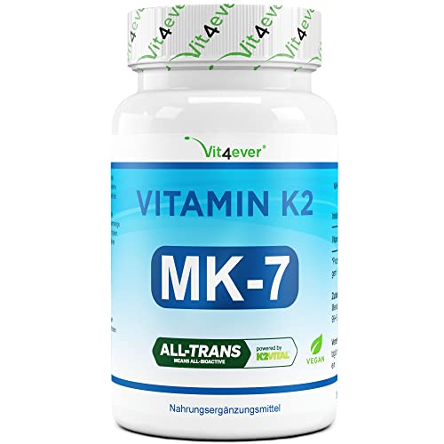 Vitamin K2-365 Tabletten - Premium Rohstoff: Echtes K2 mit 99,7+% All Trans MK7 (K2VITAL® von Kappa) - Hochdosiert - Laborgeprüft - Vegan