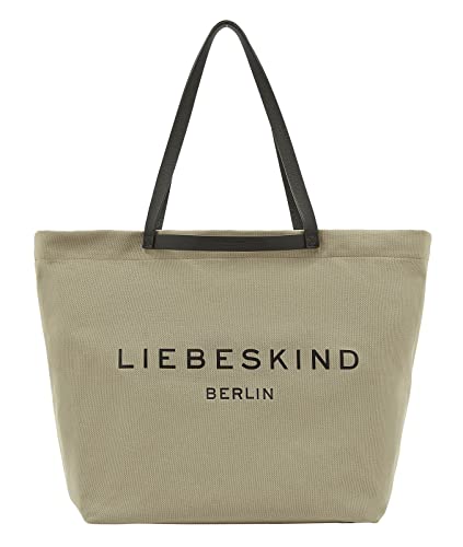 Liebeskind Berlin Damen-Shopper L Aurora I Große Canvas-Tasche Damen mit Reißverschlussfach und Leder-Schulterriemen I Shopper Bag Women I Passend für Laptops bis 16 Zoll