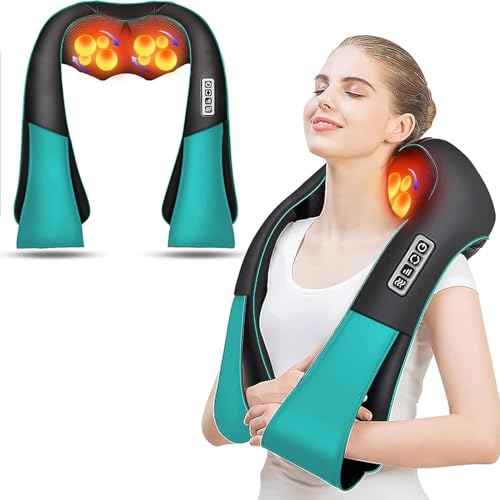 AERLANG Nackenmassagegerät mit Wärme, Shiatsu Massagegerät mit 3D-Massage von tiefem Gewebe, Massage für Nacken, Rücken, Geschenke für Frauen, Männer