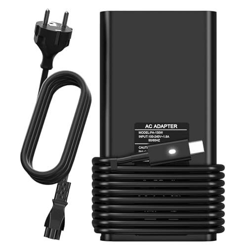 130W Dell USB C Ladegerät für Dell XPS 13 9315 9320 9310 XPS 15 9575 9500 9510 XPS 17 9700 Latitude 7420 7520 Precision 3000 5000 Serie Type C Adapter Ladekabel