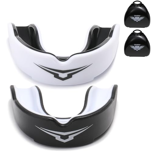 Jiaanle Zahnschutz für Kinder 11-16 Jahre（2er Pack） - Sport Mundschutz für Hockey, Kickbox, Rugby, Football, Boxen - Starker Schutz, CE