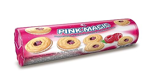PINKMAGIC Doppelkeks mit Himbeere-Vanillegeschmack Füllung, 176g