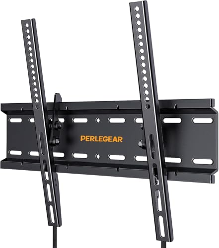 Perlegear TV Wandhalterung, Wandhalterung Fernseher für 26-60 Zoll TVs bis zu 52kg, Neigbare Fernseher Halterung TV Halterung 55 Zoll, Max. Vesa 400x400mm, für LCD/LED/Plasma