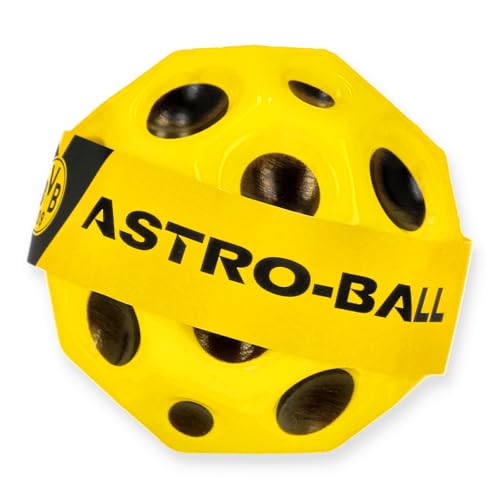 BVB Astro-Ball, Offizieller Borussia Dortmund Trainingsball, Gelb mit Schwarzen Löchern, Kunststoff, Hexagonal