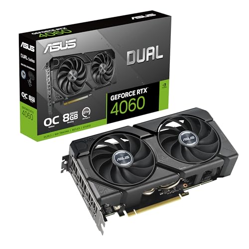 ASUS GeForce RTX 4060 Dual Evo 8G OC Gaming Grafikkarte - 2535MHz Boost Clock, GDDR6X, PCIe Gen 4, DLSS 3, 3X DP v 1.4a, HDMI 2.1a (Unterstützt 4K & 8K HDR)