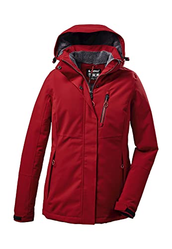 Killtec Damen Outdoorjacke Funktionsjacke mit abzippbarer Kapuze KOW 140 WMN Jckt wasserdicht, Winddicht, atmungsaktiv 00400-rot 46