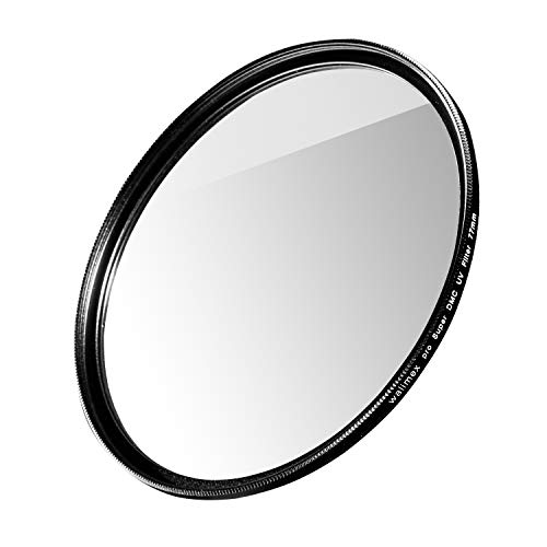 Walimex pro UV-Filter Slim Super DMC 77mm - besonders hochwertiger UV Filter Objektivfilter, Slim nur 2,5 mm,16x Super DMC Vergütung, für Objektivschutz und brilliante Farben, mit Box