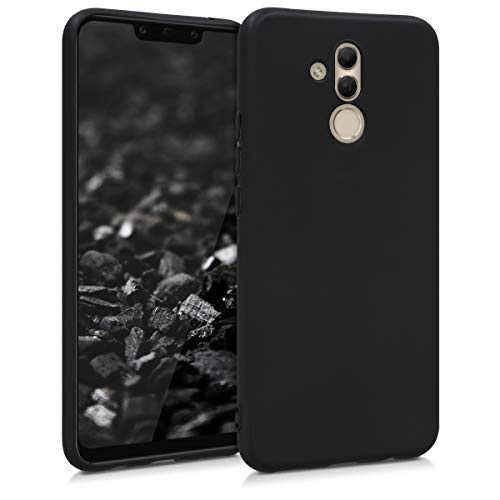 kwmobile Hülle kompatibel mit Huawei Mate 20 Lite Hülle - weiches TPU Silikon Case - Cover geeignet für kabelloses Laden - Schwarz matt