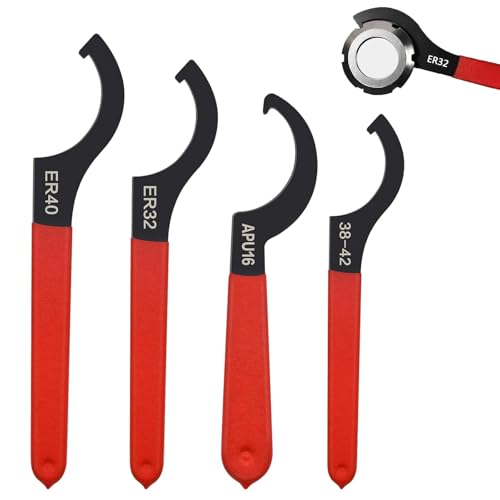 EVDZNA Gewinde SchlüSsel, 4 Stück Haken SchlüSsel Werkzeug, Stoß Spanner SchraubenschlüSsel, Gewindefahrwerk Schraubenschlüssel Reparatur Entfernungswerkzeug, Verstellbare Schraubenschlüssel