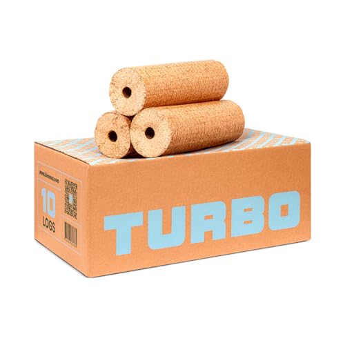 BIOENEX Turbo Hartholzbriketts | Extra hohe Hitzeabgabe | Jeder Brikett-Karton enthält 20 Briketts und wiegt 20 kg | Kompatibel mit Allen holzbefeuerten Geräten | 1 x 20kg Karton