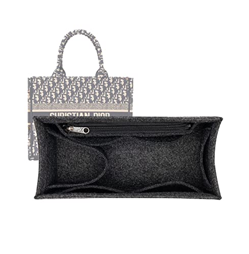 Lckaey Geldbörseneinsatz für Bücher, Tragetasche, Organizer, große Tasche, Organizer, 2008, Schwarz / Grau, XL