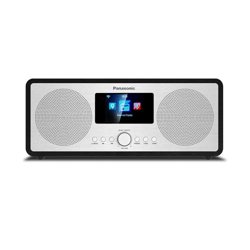 Panasonic RF-D40EG-K Internet- und DAB+/FM-Radio mit Bluetooth, 6 Watt, 7,5 cm Lautsprecher, 2,4 Zoll TFT-Farb-LCD, Wecker und Einschlaftimer, Fernbedienung, USB, WLAN, Schwarz