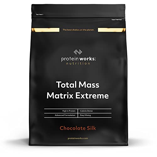 Protein Works Total Mass Matrix Extreme | 975 Kalorien pro Portion | Weight Gainer | Shakes Zum Zunehmen | 5 Servings | Chocolate Silk | 1.325kg