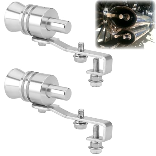 2 Stück Auspuff Sound Booster,Turbo Sound Pfeifen,Auspuff Endrohr,Turbo Sound Simulator Pfeife,Aluminiumlegierung Auto Turbo Sound Auspuff,Autos Endrohr Schalldämpfer Für Alle Fahrzeuge Modelle