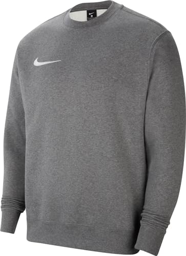 Nike Herren M Nk Flc Park20 Crew Sweatshirt, Charcoal Heathr/White, M EU
