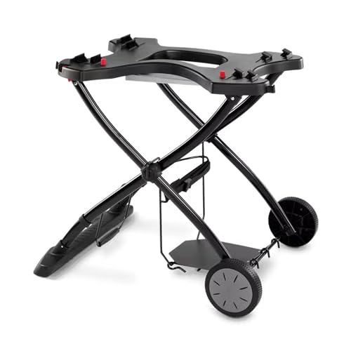 Weber Rollwagen/Für Gasgrills der Q-Serie, Klappbares Design mit Rädern, Integrierter Tragegriff, 16,5 x 75,5 x 71,5 cm (eingeklappt), 63,5 x 53,5 x 71,5 cm (ausgeklappt)