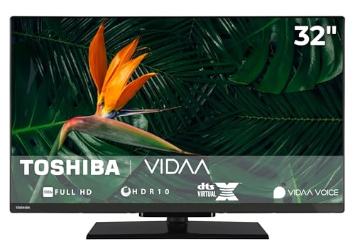 Toshiba Fernseher 32 Zoll Smart TV VIDAA Full HD Fernseher HDR Smart TV mit Triple-Tuner, LED TV 32LV3F63DAZ (2026)