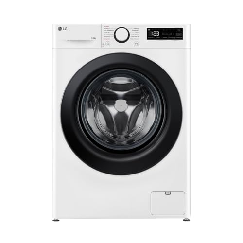 LG W4WR42966, Klasse A/D, Frontlader-Waschtrockner 9-6 kg, 62 x 60 x 85 cm, Wi-Fi, AI Direct Drive, Tiefenreinigung mit Dampf, TurboWash 360, Sicherheitsglastür, Weiß - Bullaugenring: Schwarz