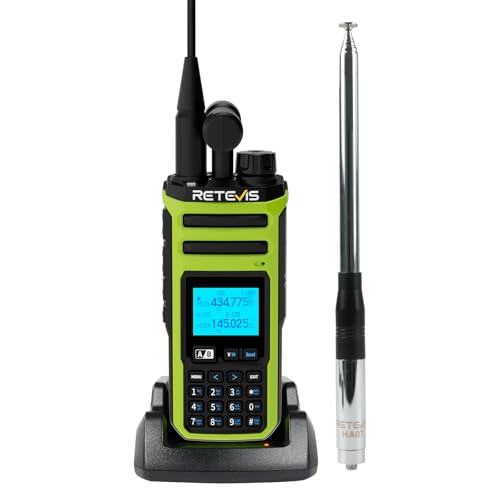 Retevis A3 Funkgerät, Quadband-Amateurfunk, AM/SSB/FM/AIR-Modi, Dual Channel, 2500 mAh, Walkie-Talkie mit Einstellbarer Leistung für Jagd, Reisen, Camping (1 Stück)