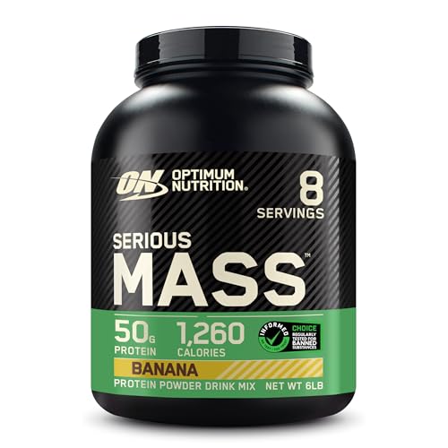 Optimum Nutrition Serious Mass Weight Gainer Pulver, Geschmack Banana, 2.73kg, 8 Portionen