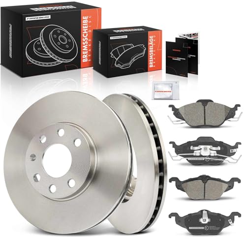 Frankberg Bremsensatz inkl. 2x Bremsscheiben + 4x Bremsbeläge Vorne Kompatibel mit Astra G CC T98 Astra G Caravan T98 Astra G Stufenheck Cabriolet Replace# 9117677