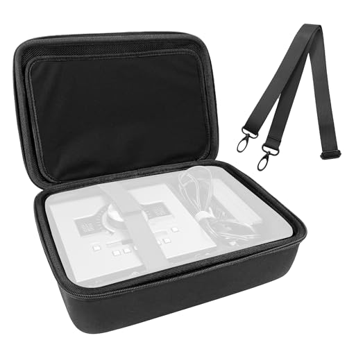 Musiin Audio-Interface-Tragetasche, kompatibel mit Apollo Twin X DUO Gen 2/QUAD Gen 2, ausgestattet mit Komfortgriff und verstellbarem Schultergurt, geeignet für Reisen (schwarz)