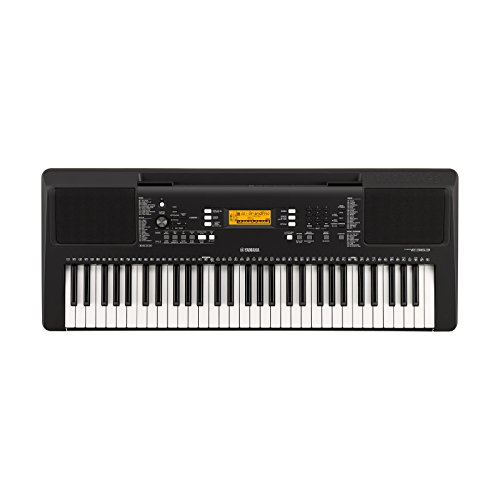 Yamaha Digital Keyboard PSR-E363, schwarz – Vielseitiges Instrument mit 61 anschlagdynamischen Tasten – Einsteiger-Keyboard mit hochwertigen Instrumentenklängen