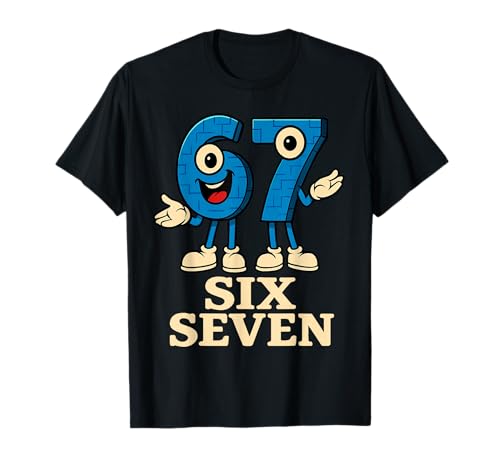 67 Six Seven 6-7 - Lustiges italienisches Brainrot Gaming Meme T-Shirt
