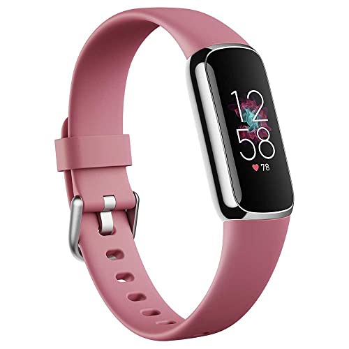 Fitbit Luxe Health & Fitness Tracker with 6-Month Fitbit Premium Membership Included, Stress Management Tools and up to 5 Days Battery, Platinum / Orchid