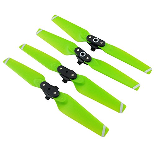 Fenteer ​4X Faltbare Ersatzpropeller für DJI Spark – 4730F CW/CCW Blatt Set – Leicht & Stabil – Leiser Flug – Einfache Installation – Kompatibel mit DJI Spark RC Drohne​, Grün