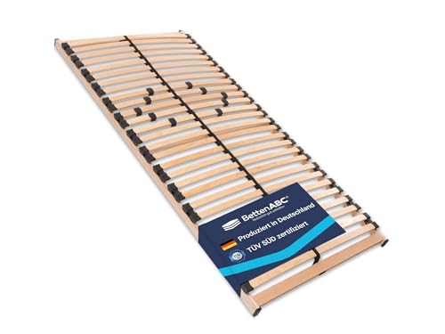 Betten-ABC Max 1 NV Lattenrost zur Selbstmontage, mit 28 Leisten und Mittelzonenverstellung, für alle Matratzen geeignet, 90 x 200 cm