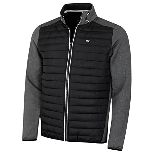 Calvin Klein Herren Hyrbid Jacke - Anthrazit/Schwarz - L.