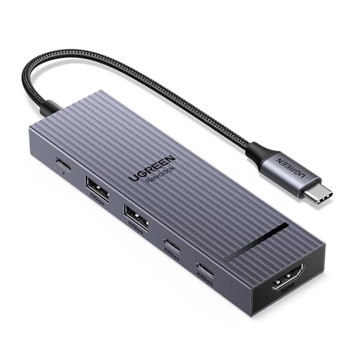 UGREEN Revodok Pro 106 10Gbps USB C Hub HDMI 4K@60Hz USB C Adapter mit USB 3.2 PD 100W Kompatibel mit iPhone 17/16 Serie, iPad Pro/Air, Mac mini M4/M4 Pro, Steam Deck usw.