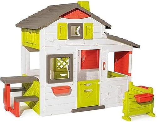 Smoby - Neo Friends Haus - Spielhaus für Kinder für drinnen und draußen, erweiterbar durch Zubehör, Gartenhaus für Jungen und Mädchen ab 3 Jahren