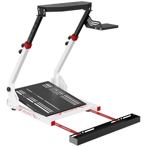 VELPAX Lenkradständer, verstellbarer & faltbarer Simulatorständer,Pedalsimulator nicht enthalten-für Logitech G29 G27 G920 G923, Thrustmaster T300RS T300GT T248 TS-PC TSXW Gaming Cockpit
