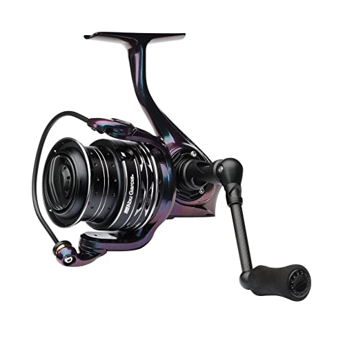 Abu Garcia Spike Spinnrolle Angelrolle Leicht und Stark Spinnrollen Raubfischangeln Barsch Zander Unisex Grün/Lila/Schwarz 2000S