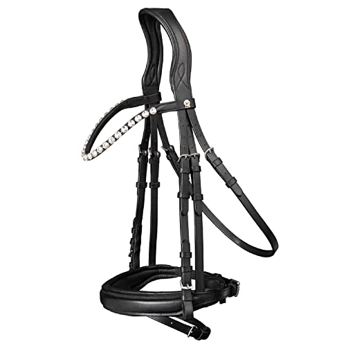 WALDHAUSEN Trensenzaum X-Line Beauty, ENGL.Komb., schwarz, WB, WB, schwarz