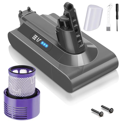 Waitley 6000mAh Ersatzakku für dyson v10 akku – Kompatibel mit Animal, Absolute, Motorhead, Fluffy, Total Clean SV12 Staubsauger