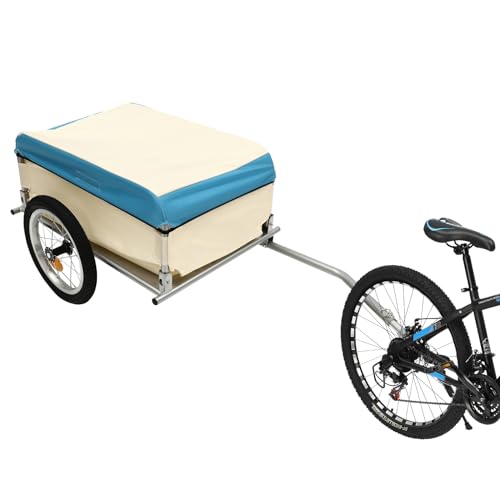 Fahrradanhänger Transportanhänger Fahrrad Lastenanhänger mit 110.23 lbs Volumen Klappbar Fahrradanhänger Transportanhänger