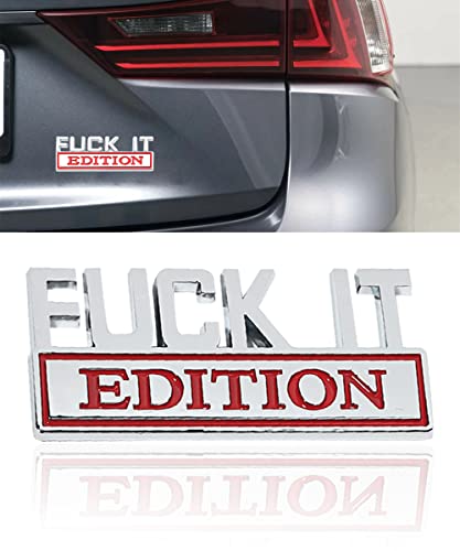 Flaconi 3D Aufkleber Auto,Auto Sticker Tuning,Auto Aufkleber,Aufkleber Auto Tuning,Autoaufkleber Heckscheibe,Autoaufkleber,Auto Sticker,Geeignet für Allgemeine Fahrzeuge (Silber-Rot, F)