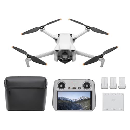 DJI Mini 3 Fly More Combo (DJI RC) – Leichte und faltbare Mini-Kameradrohne mit 4K HDR-Video, 38 min Flugzeit, echten vertikalen Aufnahmen und intelligenten Funktionen