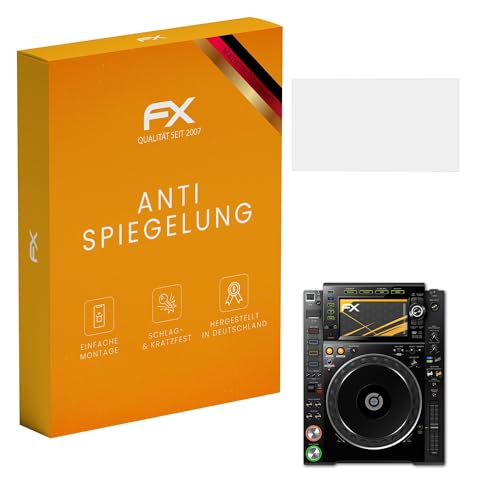 atFoliX Panzerfolie kompatibel mit Pioneer CDJ-2000NXS2 Schutzfolie, entspiegelnde und stoßdämpfende FX Folie (3X)