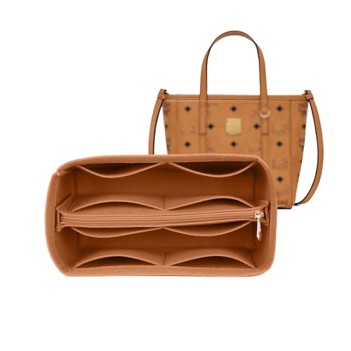 Lckaey Praktischer Organizer für MCM-Tragetasche, Camel, CADDY, 7.48*4.72*3.54in
