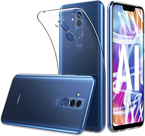 Oprimio Kristallklar Hülle für Huawei Mate 20 Lite [Silikon Hülle] [%100 Durchsichtig] [Deutsche Material] [Ultra Dünn] [Kratzfest/Stoßfest] [Tropfenfrei] Klar Handyhülle für Huawei Mate 20 Lite