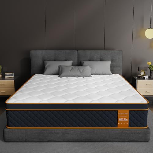 Matratze 180x200 cm Höhe 25cm, 7-Zonen Federkernmatratze, Härtegrad H3, Orthopädische & Ergonomische Federkernmatratze mit Memory-Schaum Schicht, Öko-Tex & CertiPUR Zertifiziert, Rückenentlastende