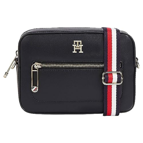 Tommy Hilfiger Damen Crossbody Bag Tasche Iconic Camera Bag Klein, Blau (Space Blue), Einheitsgröße