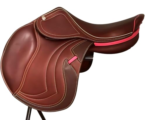 EQUIGEAR Professioneller Leder-Springsattel für Pferde – Komfortabler Allzweck-Reitsattel für sicheres, ausgewogenes Reiten (15 inches)