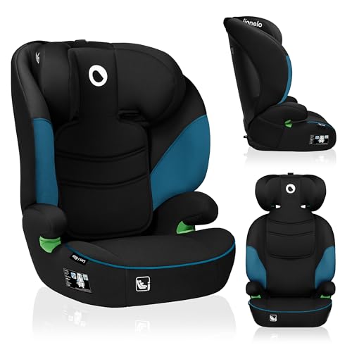 LIONELO LARS i-Size Kinderautositz 100–150 cm, Gruppe 2 3, Seitenschutz 10 Grad, Kopfstützenverstellung, bequeme Armlehnen, abnehmbare Rückenlehne